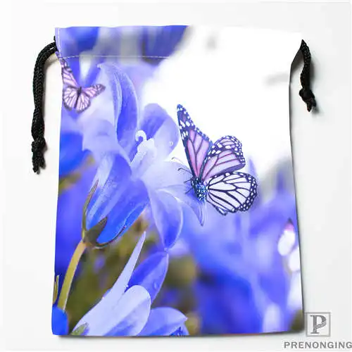 Custom Printing blue-butterfly Drawstring Shopping Bags Travel Storage Pouch Swim Hiking Toy Bag Unisex Multi Size19-01-04-21 | Багаж и