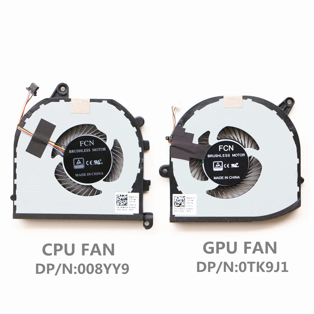 DP/N:008YY9 DP/N:0TK9J1 вентилятор охлаждения для Dell XPS15 9570 Вентилятор процессора