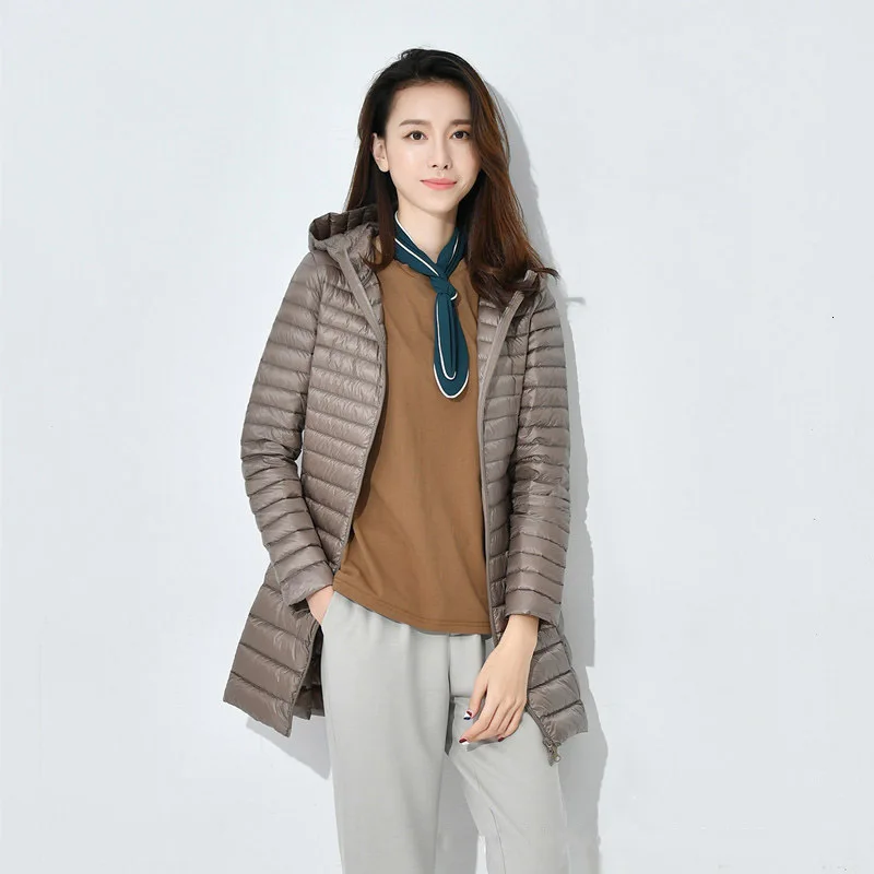 Длинная парка на утином пуху 4XL теплая куртка с перьями для женщин зимнее пальто