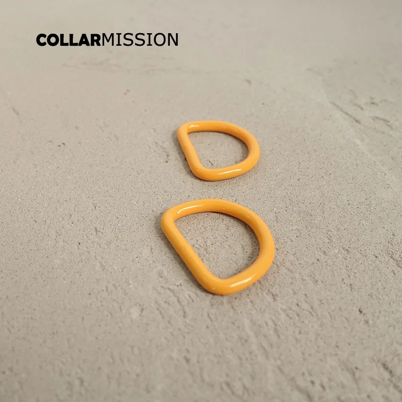 Металлическое оранжевое D-образное кольцо сделай сам для ошейника собаки 25 мм