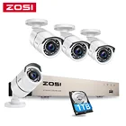 Сетевой видеорегистратор ZOSI, 8 каналов, H.265, 1080P, POE, ИК, для улицы, камера видеонаблюдения системы безопасности, домашнего использования
