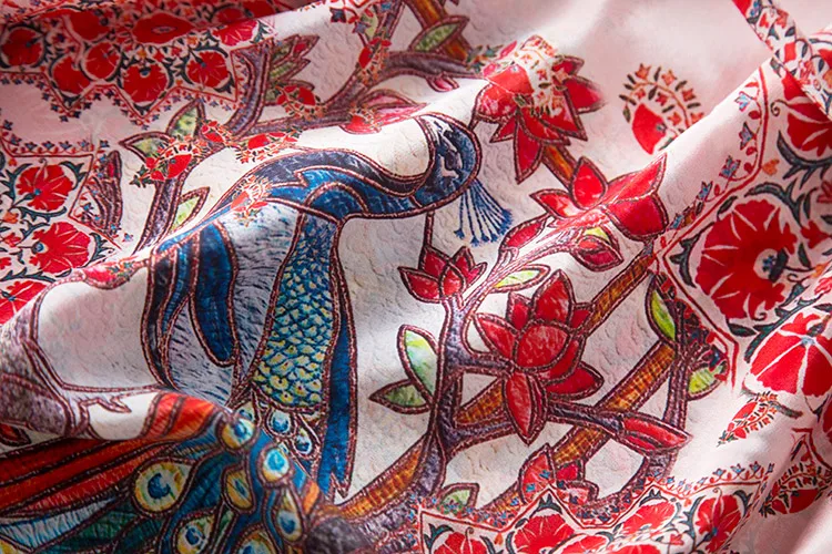 Новинка 2020 г. ушной воротник с открытым павлином из шелка тутового шелкопряда