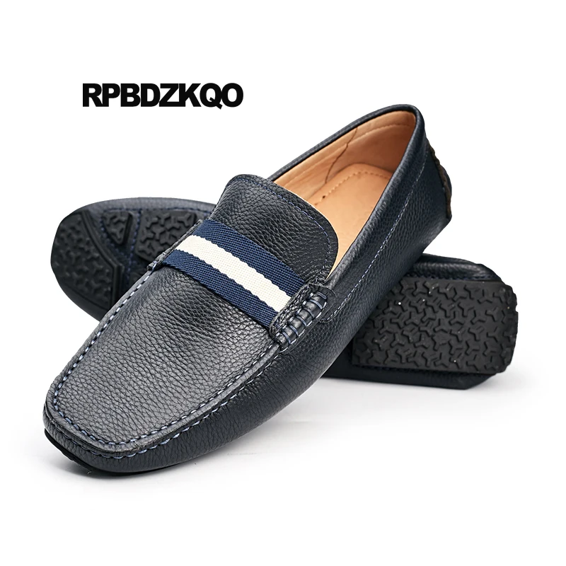 Мокасины мужские из натуральной кожи мягкие лоферы без застежки Повседневная