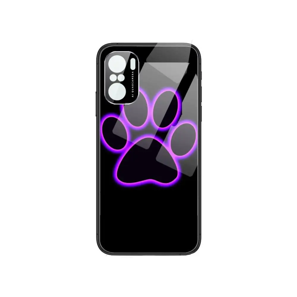 

Cute cat dog dog footprints Phone Case For POCO F1 F2 F3 Pro X3 M3 9C 10T Lite NFC Anime Black Cover Silicone Back Prett mi 10 u