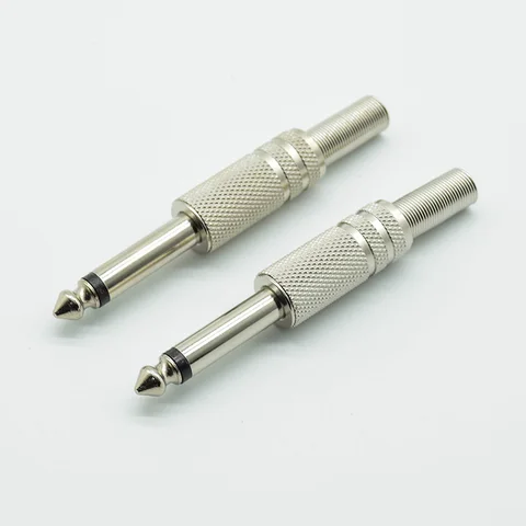 SANDOMEY 6.35mm / 6.5mm Металлические разъемы для микрофона