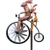 bicycle metal windmill garden handmade decor bike frog cat bunny mantis sculpture garden yard lawn decoration garden supplies