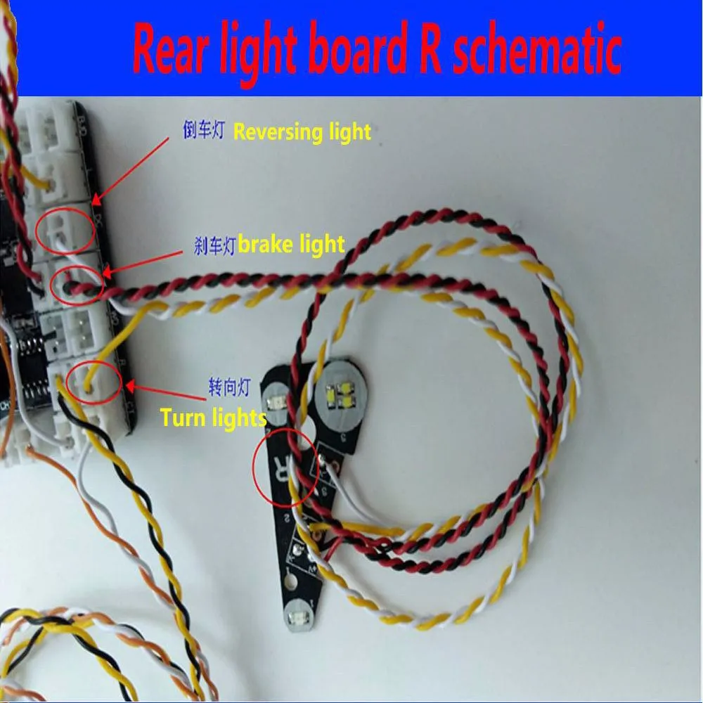 Светодиодные передние задние фонари + IC лампа группа фар комплект для TRAXXAS Trx4 RC