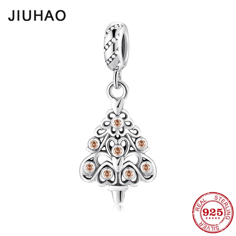 Рождественский подарок подвески из стерлингового серебра 925 пробы бусины подходят для оригинальных шармов