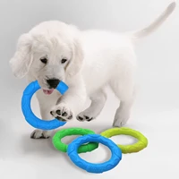 1 piece pet eva fly discs interactive training pull ring dog toys for large dogs pet flying discs bite ring pet supplies