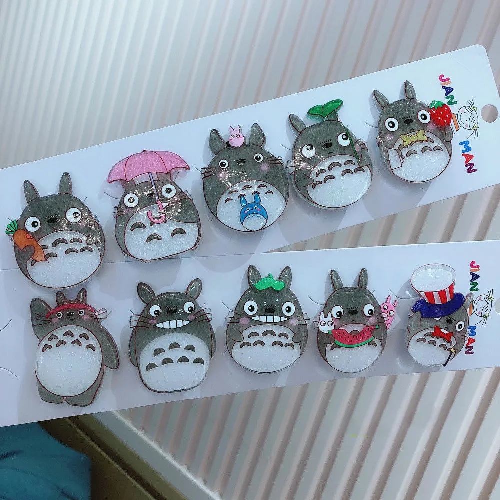 2 шт. случайный футболки с принтом из аниме Мой сосед Тоторо акриловые заколки для