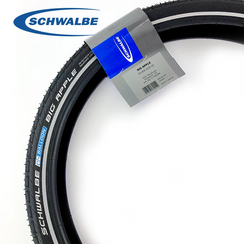 

SCHWALBE Big Apple 20x2.0 Bike Tires 50-406 Anti Punture Ultralight Bicycle Tyres Replacements Cycling Parts
