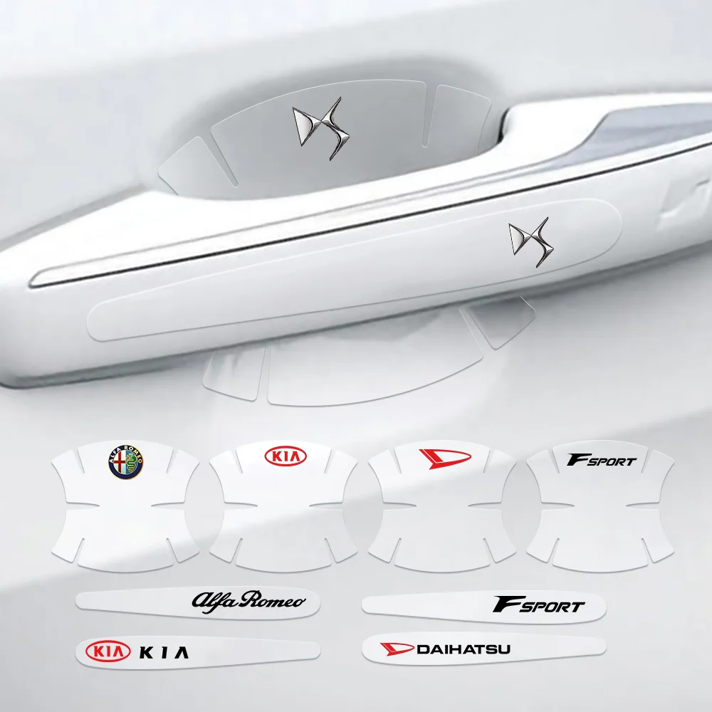 4/8 шт. Автомобиль дверная ручка царапин защита наклейки &quotфильмы&quot для Skoda Octavia III