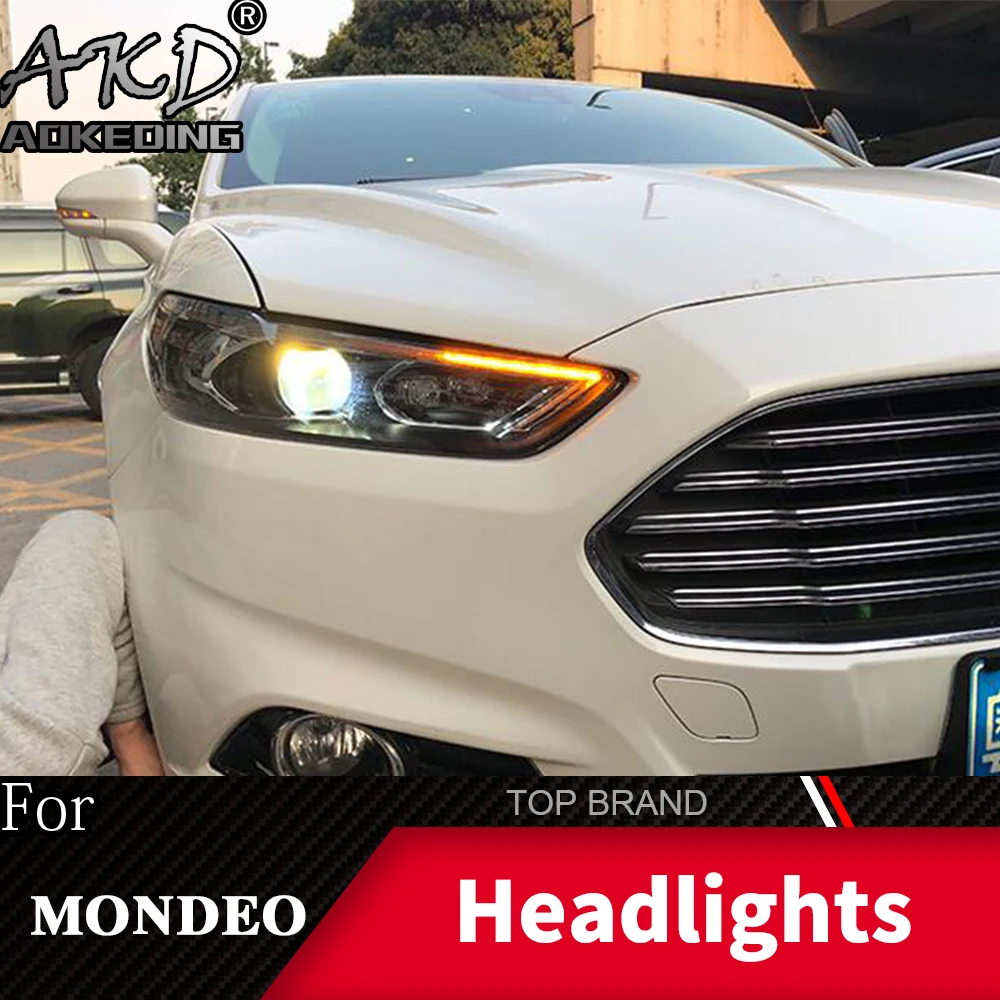Передняя фара для Ford Fusion Mondeo 2013 2017 фары Противотуманные Дневные ходовые огни DRL H7