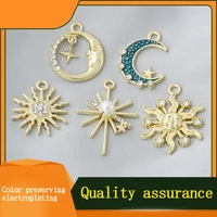 10pcslot enamel stars moon sun charms for necklaces pendants earrings diy colorful mini charms handmade jewelry finding making