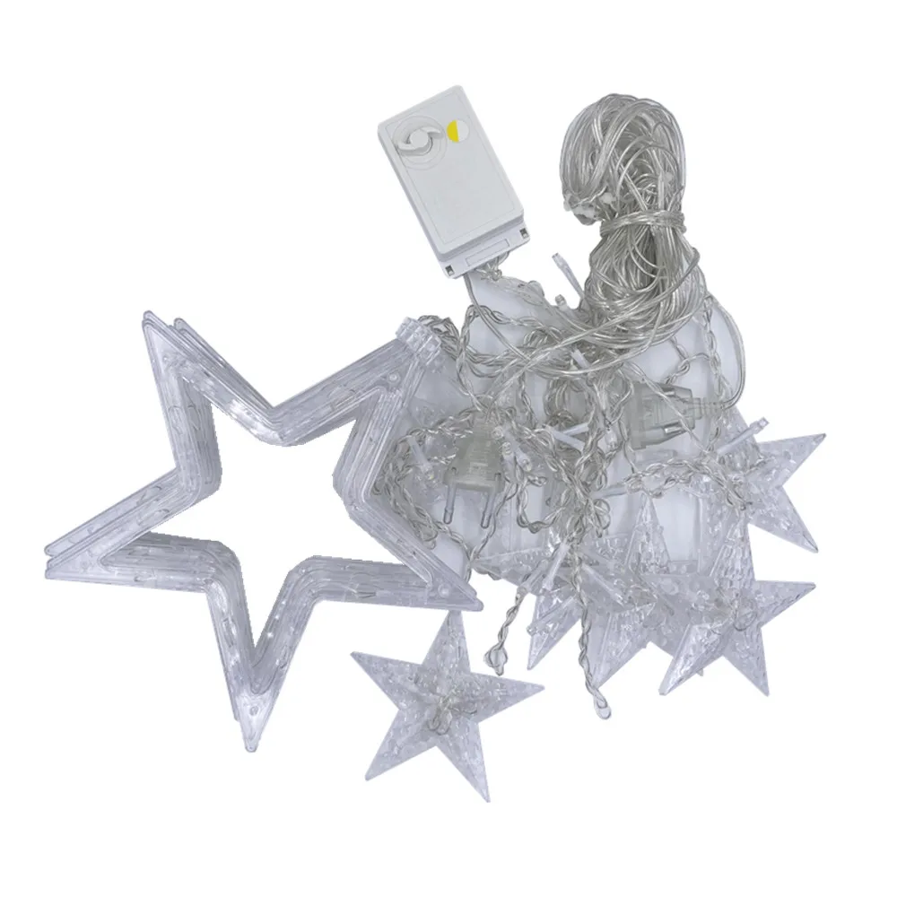 Светодиодная Рождественская гирлянда уличная 220 В переменного тока с вилкой