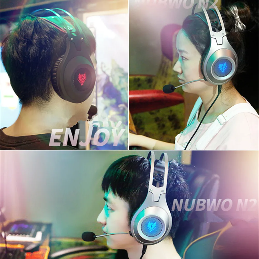 NUBWO N2 Gaming Headset Casque 3.5mm PC Wired Stereo Headphones with Mic for Laptop/PS4/Xbox One | Earphones &