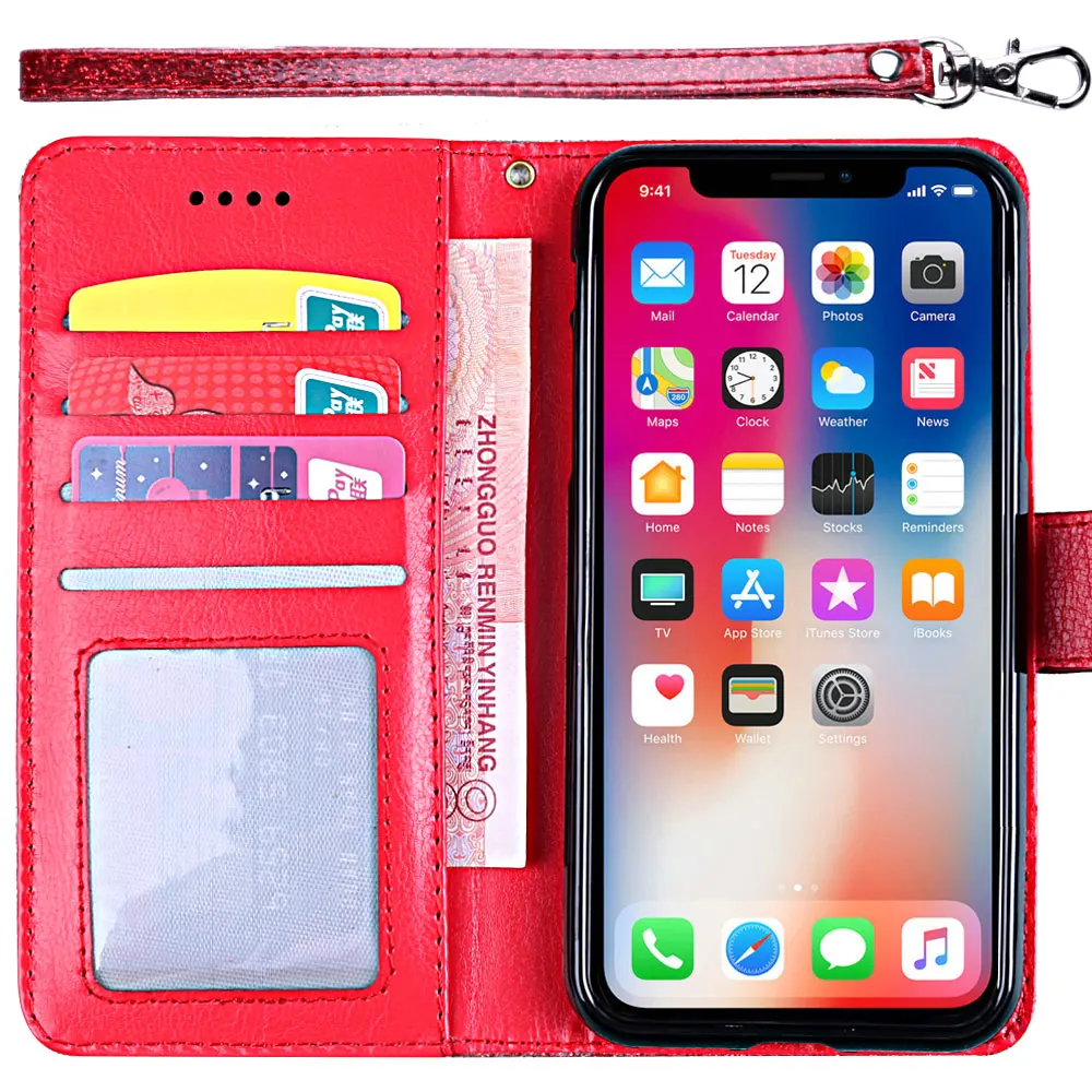 Блестящий чехол для Xiaomi redmi 6 Bling персонализированные изображения кожаный кошелек для iaomi redmi 6A мягкий кожаный фото женский кошелек