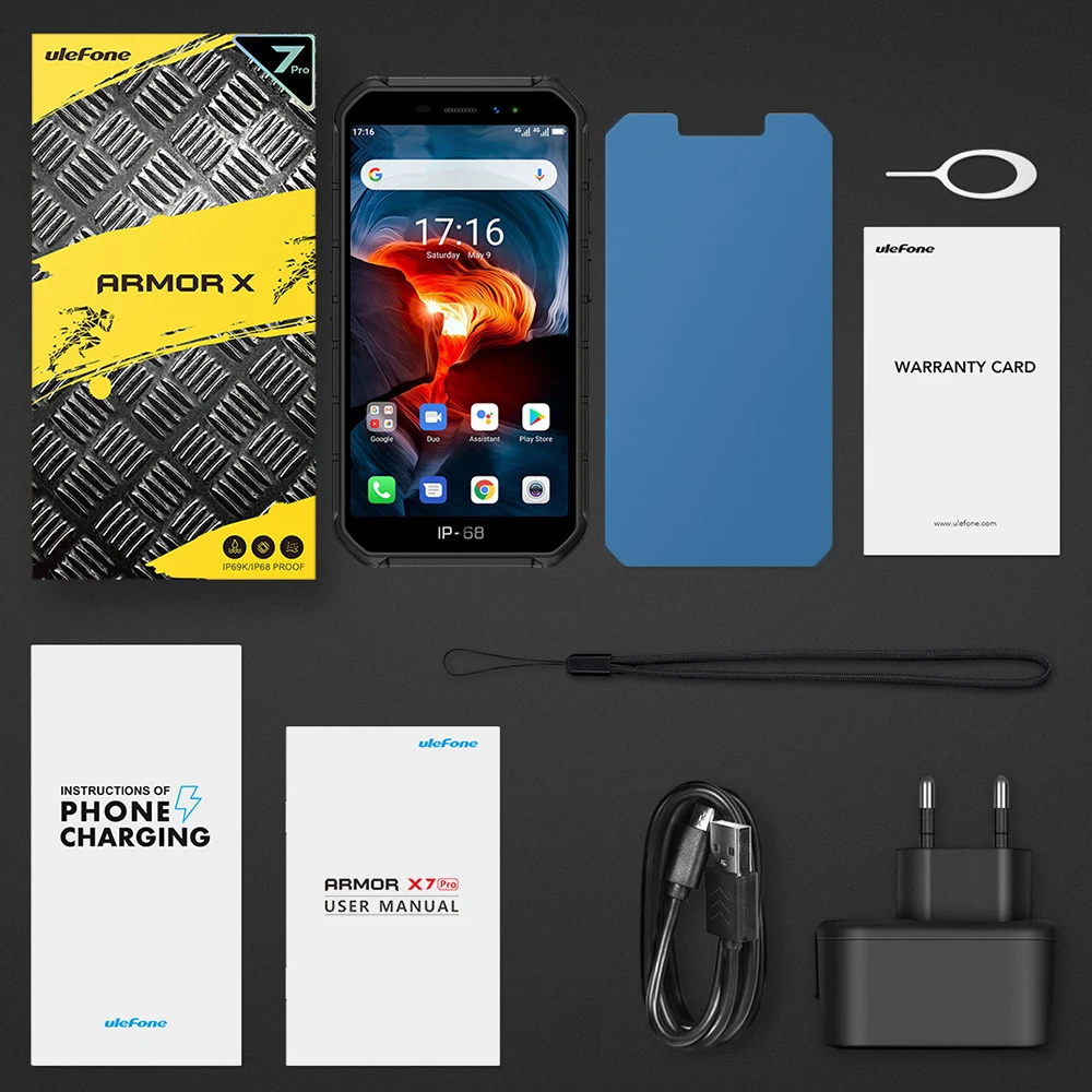 Ulefone Power X7 Pro 5 0 дюймов NFC IP68 IP69K Водонепроницаемый Android 10 4 Гб Оперативная память 32GB