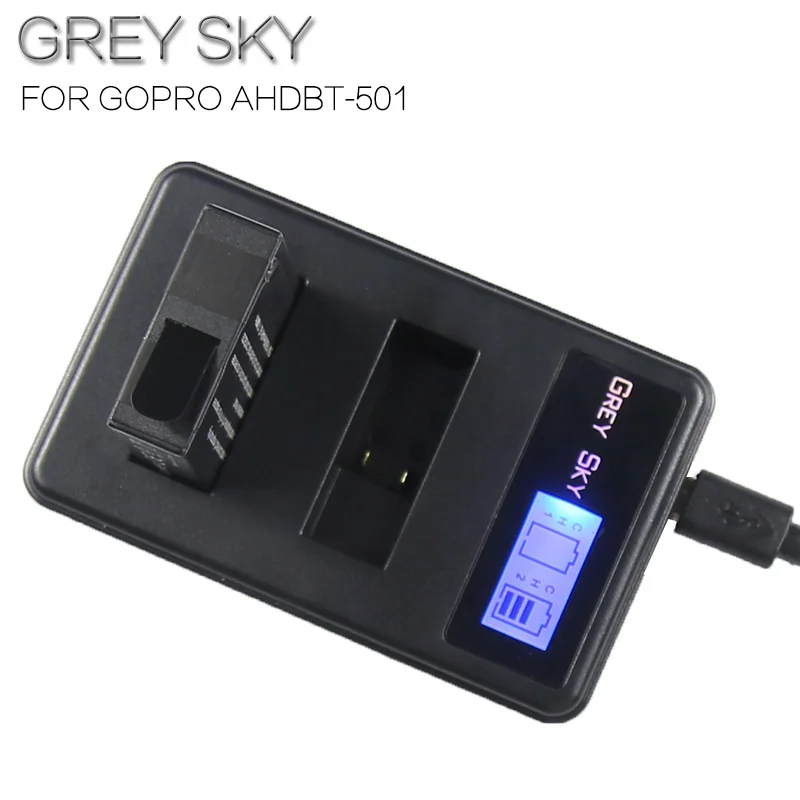 charger and 1battery 2 шт. аккумулятор 1600 мАч для GoPro hero 5 hero 6 hero 7 black Bateria Akku для GoPro hero 5 6 7 hero 5 AHDBT 501 аккумулятор и зарядное устройство - Цвет: charger and 1battery