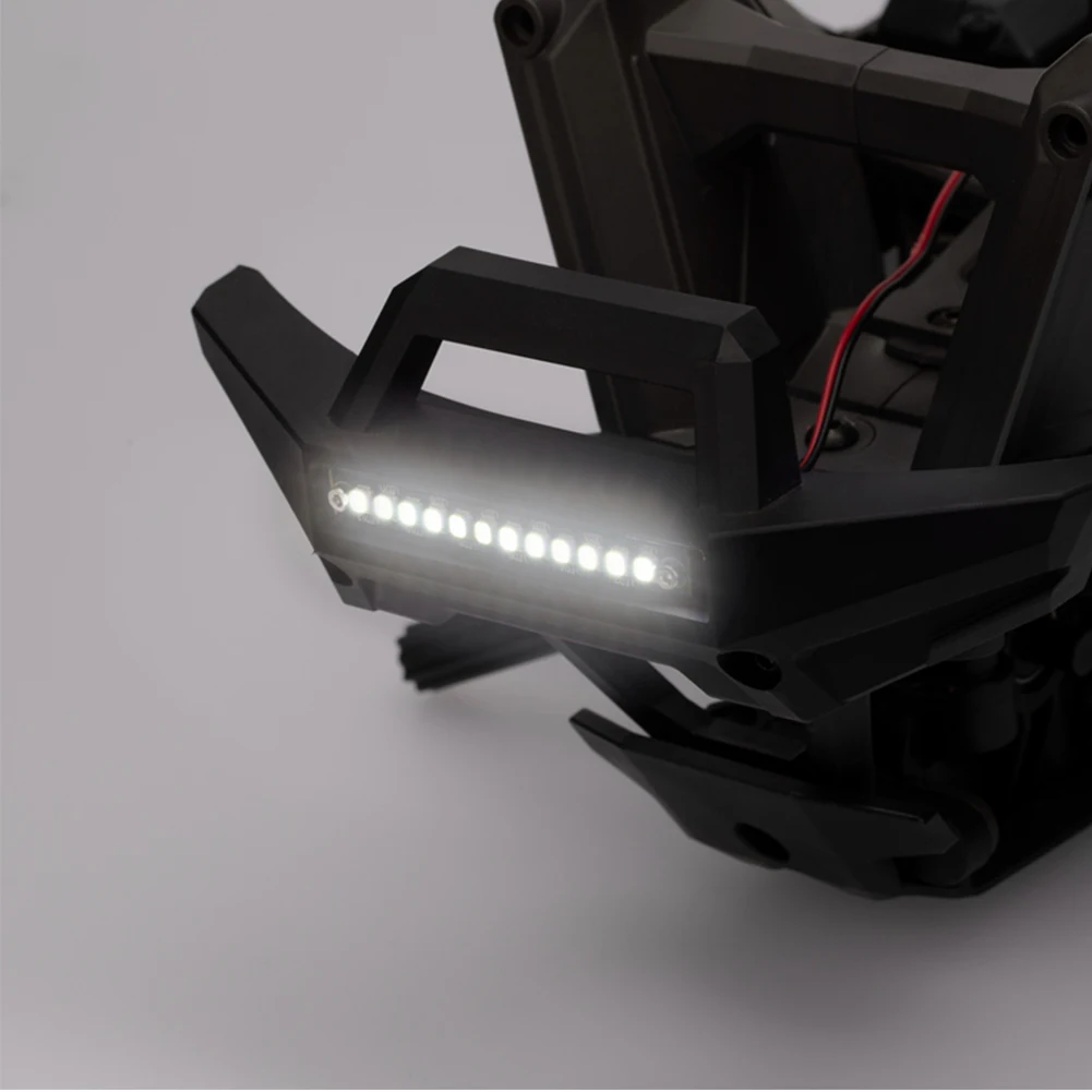 Tira de luces LED para coche de control remoto, l&aacute;mpara de parachoques brillante, piezas mejoradas de alta calidad para 1/10 TRAXXAS MAXX peque&ntilde;o X-5