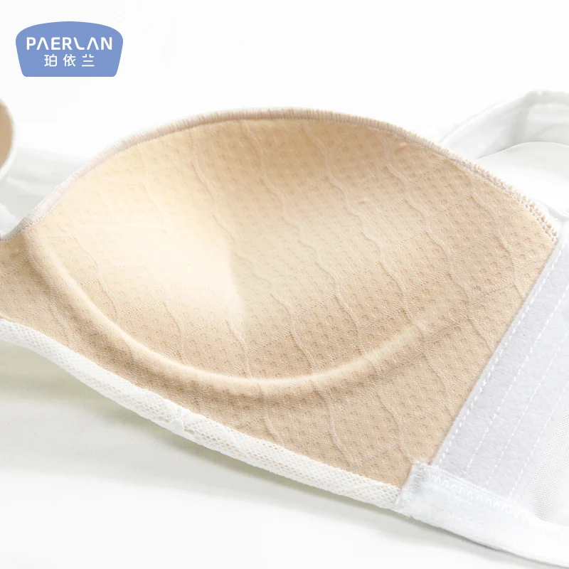 PAERLAN White tube top anti-glare without steel ring gathered female bra half cup beautiful back vest wrap underwear