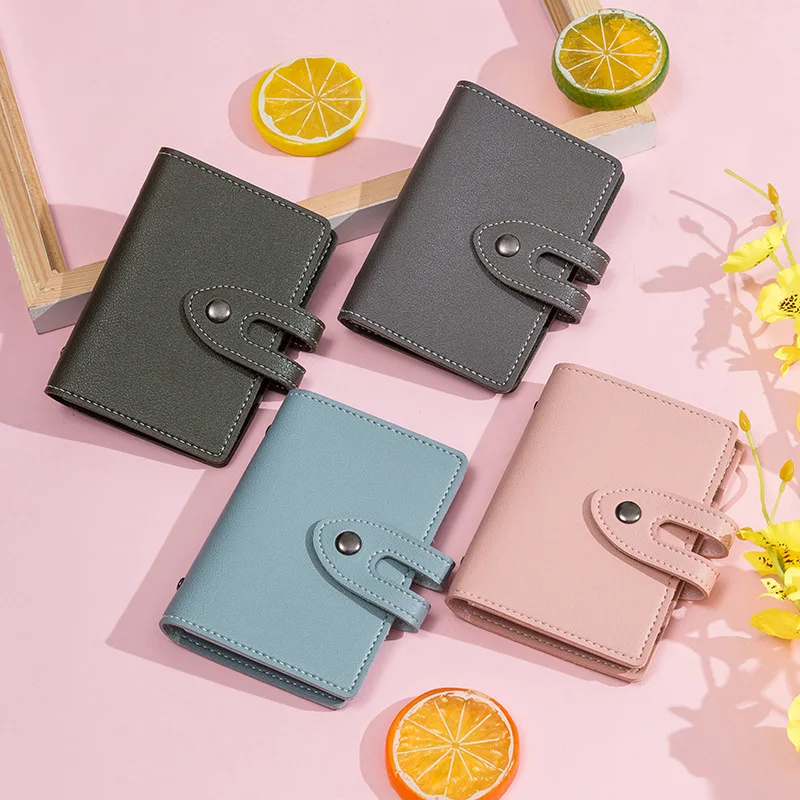 Factory Direct New Korean Version of Women's xiao ka bao Multiple Card Slots jia shi zheng Soft Leather Buckle Purse Spot | Багаж и