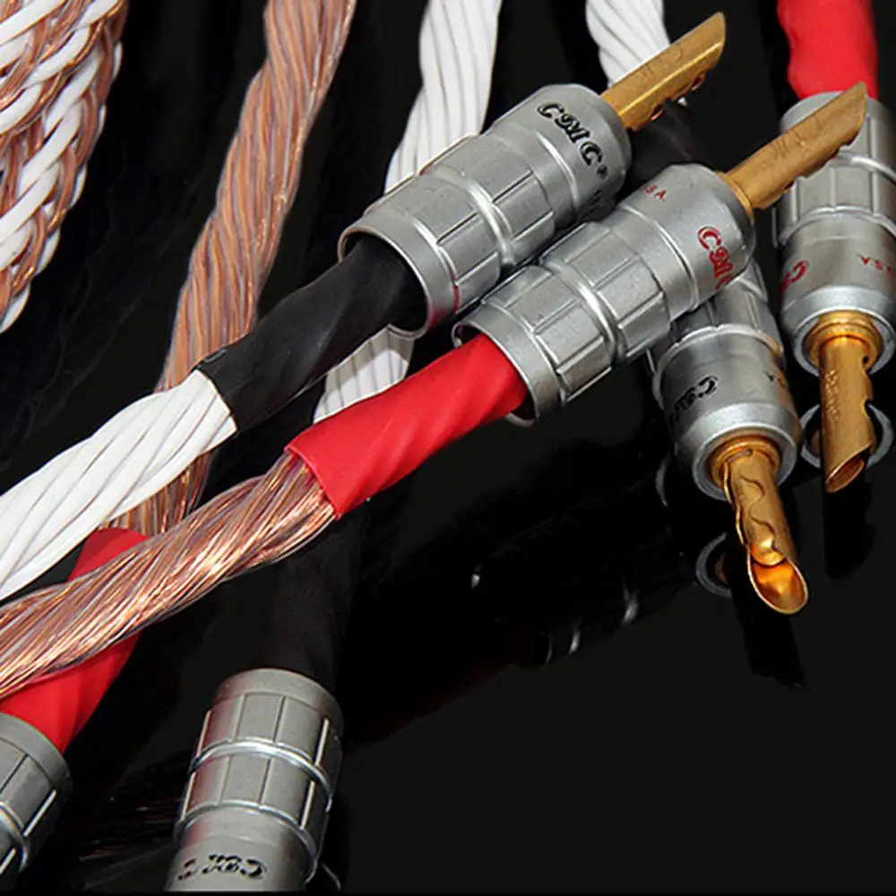 Альдон пара HIFI 7N однокристальная медная сигнальная линия Банановый штекер