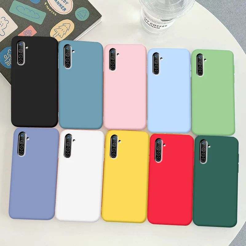 

For OPPO K5 Case Soft TPU Silicone Case For OPPO K5 Simple Macaron Colors Candy Black Simple Phone Back Cover