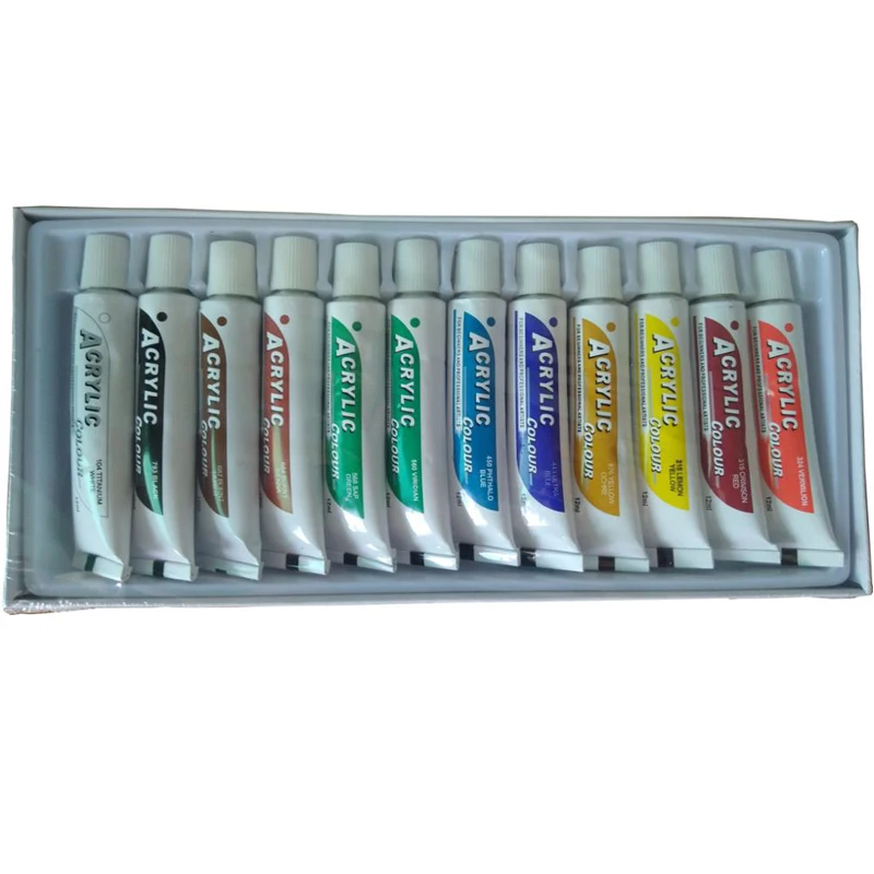 12 шт акриловые краски росписи к ткани одежде с помощью обувь пластиковых бутылок