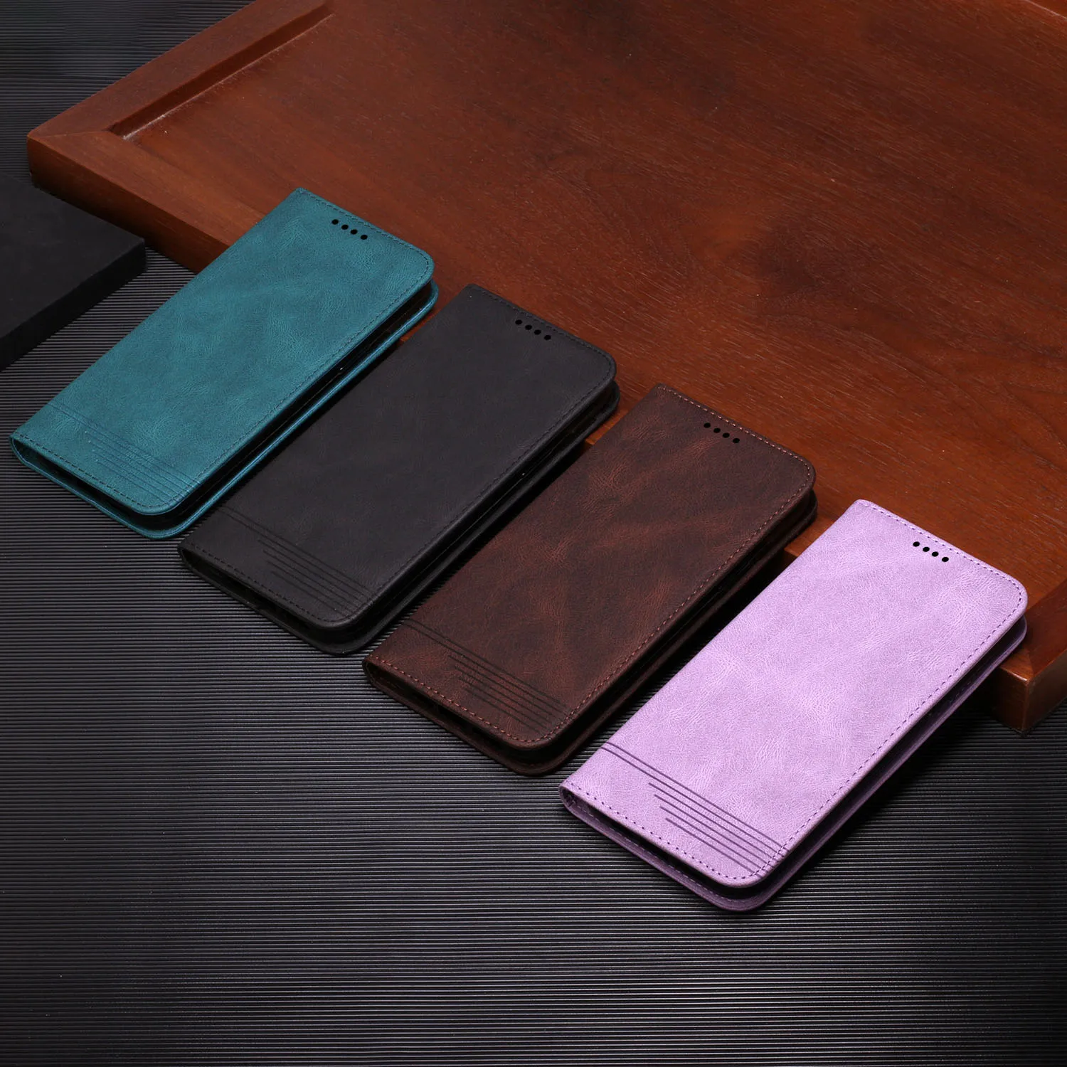 

Leather Case ON The For Xiaomi Redmi Note 10X 7S 8T 9S 9T 10S 10T 9 7 8 10 Pro Max Poco M2 C3 M3 Pro 10Llite Skin Feel Phone Cas