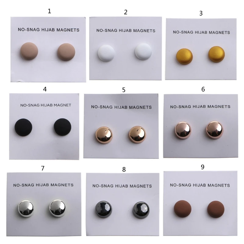 2 пары магнитные зажимы для хиджаб Роскошный аксессуар без отверстий | Украшения