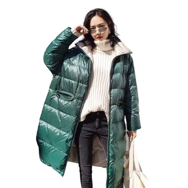 2019 утиный пуховик женская зимняя верхняя одежда пальто Женская длинная