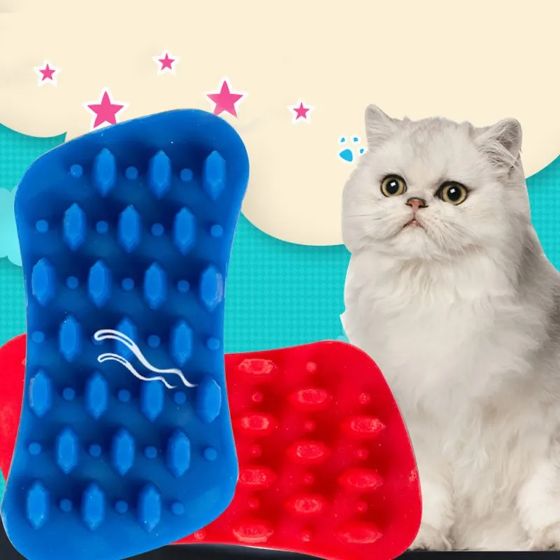 

Pet Dog Comb Cat Massage Brushes Silicone Bath Massage Cleaning Brush Comb Dogs And Cats To Remove Loose Hair Fit Depilated Pet