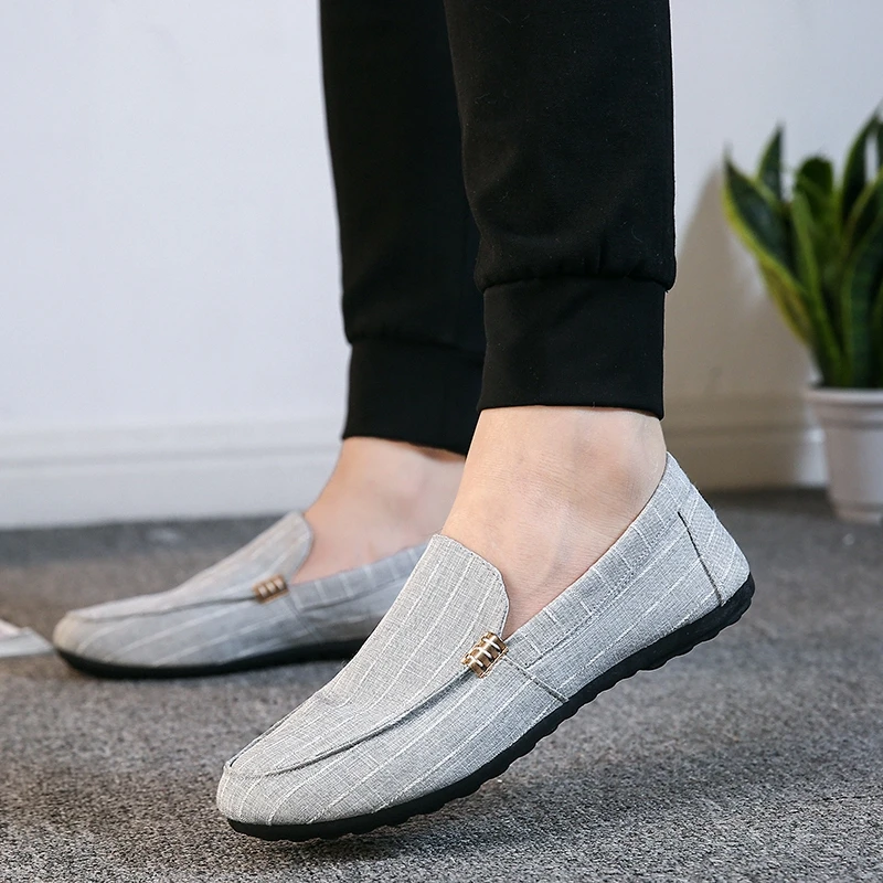 

Autumn New Men's Casual Shoes Canvas Loafers Moccasin Shoes Men's Slip on Sports Shoes Driving Shoes Walking Shoes Sneakers