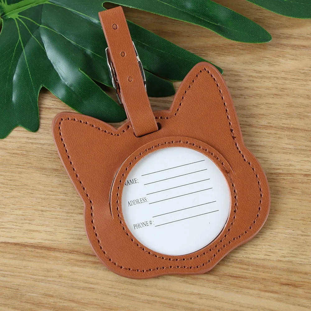 Кошачья кожаная бирка для чемодана аксессуар путешествий с именем и 2020 | Багаж