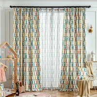 modern and simple curtains for living dining room bedroom american pastoral cotton and linen shading solid color curtains