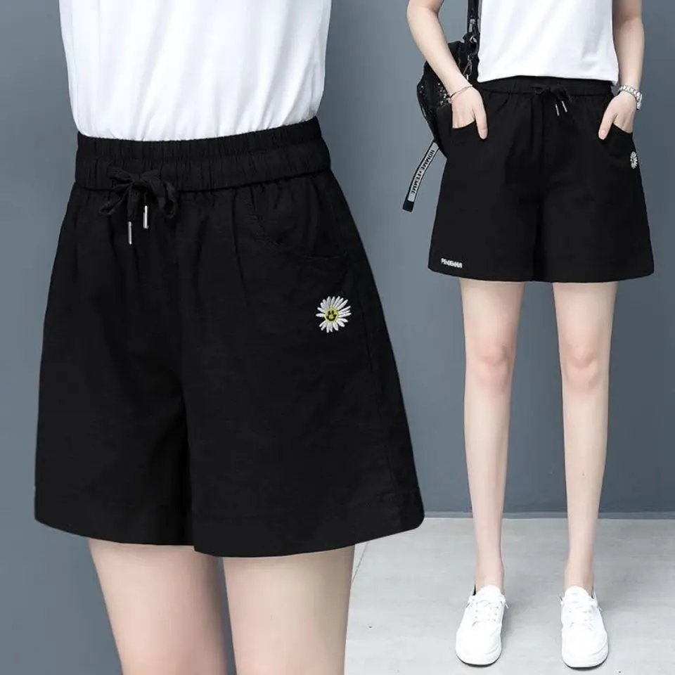 

New summer thin loose high waist slimming women's pants summer loose sports shorts women