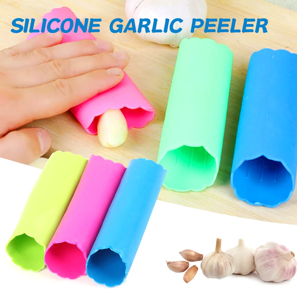 

3Pcs Garlic Peeler Set Rolling Stripper Silicone Tube Quick Easy Garlic Peel Home Kitchen Portable Labor Saving Cooking Gadget