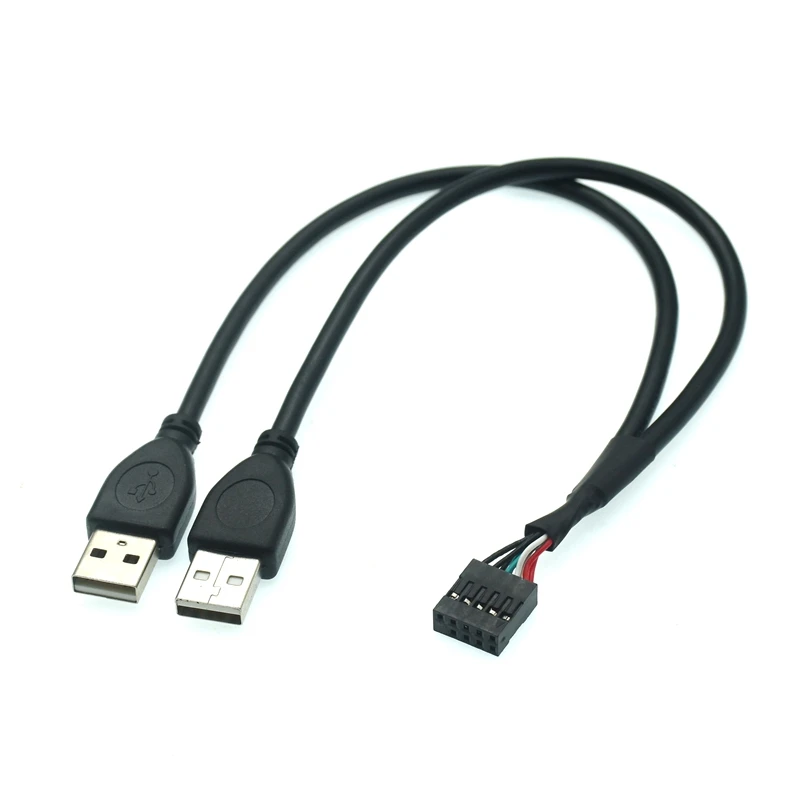 Материнская плата для ПК USB2.0 9-контактный разъем Мама на два USB-разъема |
