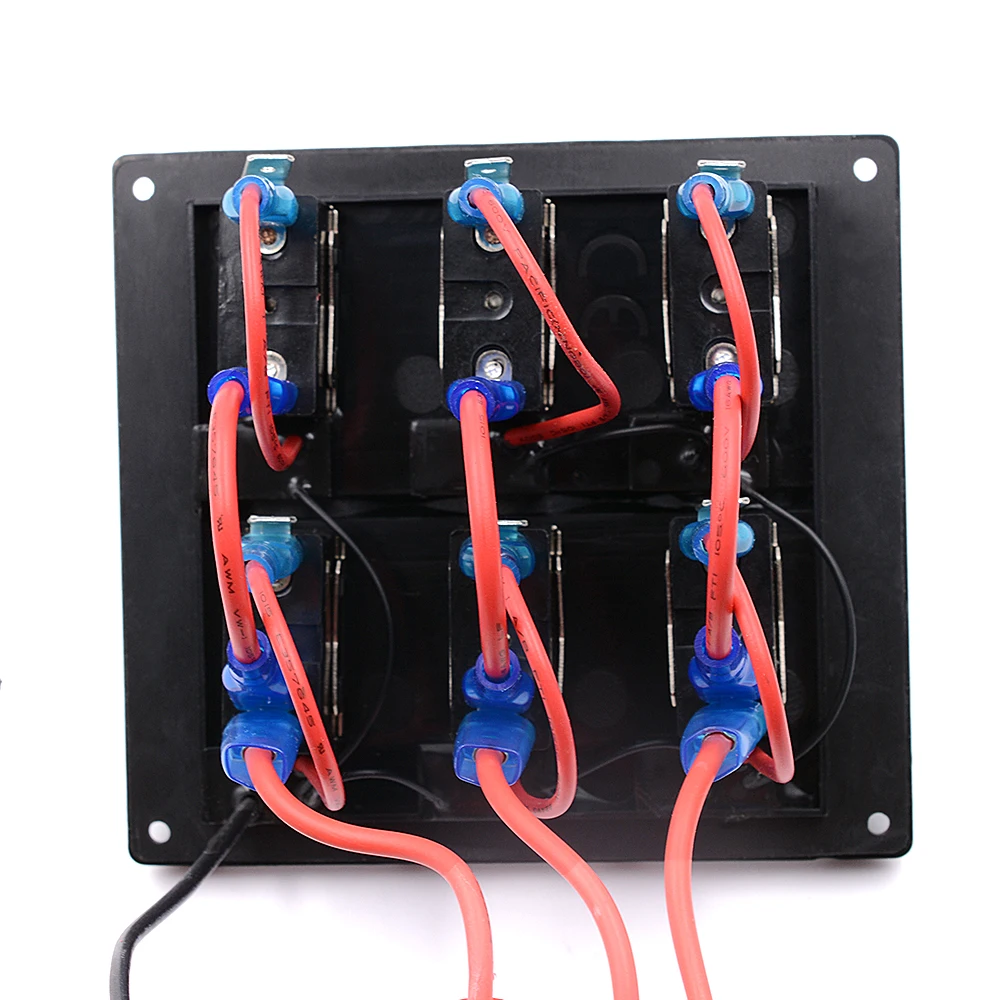 6-кнопочный переключатель панели с 12В-24В водонепроницаемый предохранитель