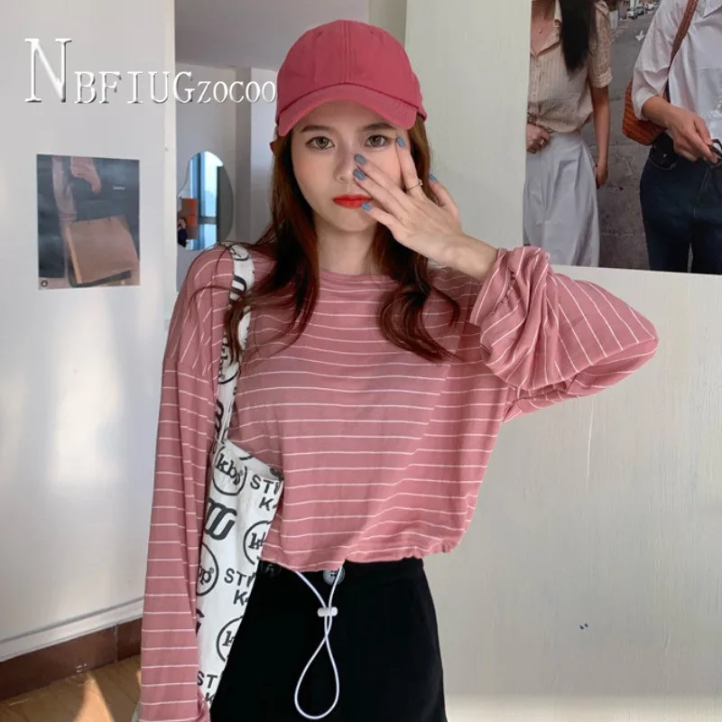 Женская футболка в полоску белая розовая черная летняя 2020 | одежда