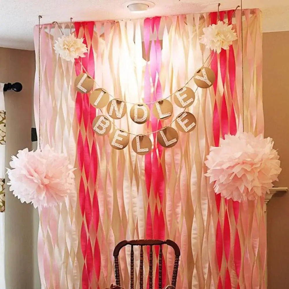 1 рулон 4 5 см х 25 м светильник длинные узкие ленты из крепированной бумаги DIY