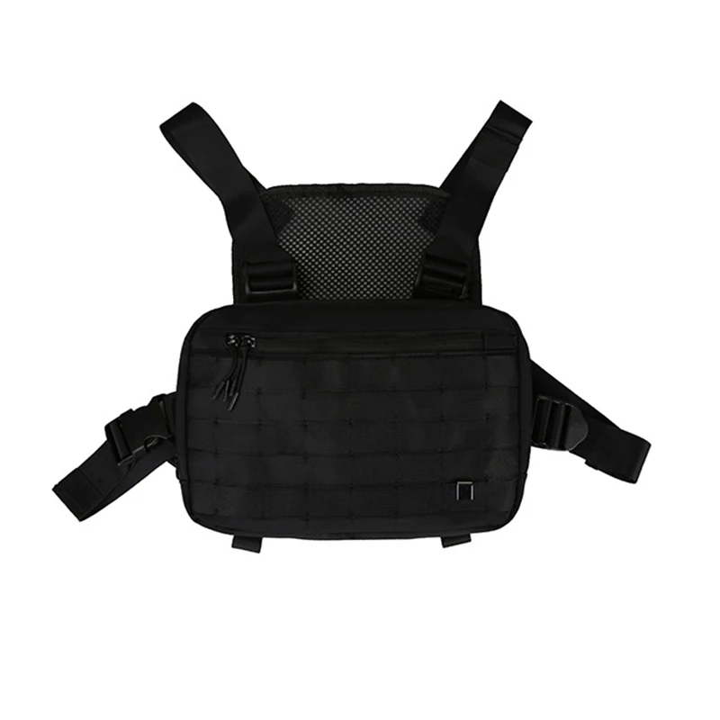 A chest rig bag Мужская тактическая нагрудная сумка Уличная функциональная хип-хоп Сумка Многофункциональная Мужская нагрудная сумка оснастка нагрудная сумка Kanye West - Цвет: A chest rig bag