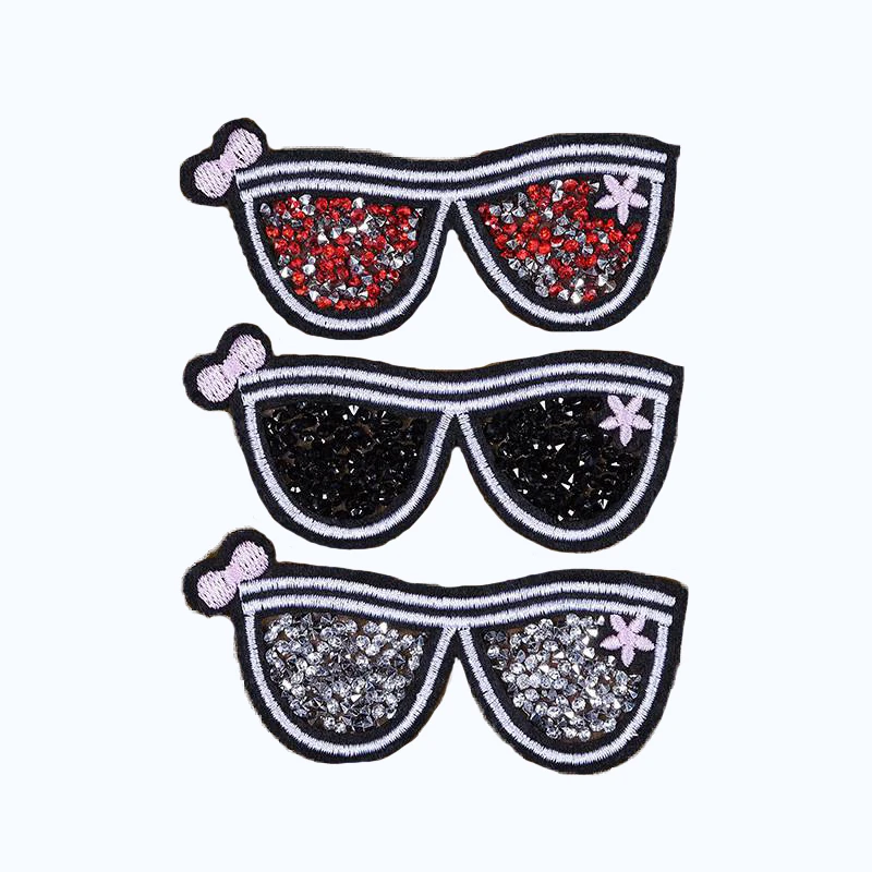 Алмазные очки термоклейкие патчи с вышивкой плавкие нашивки для одежды утюжок на