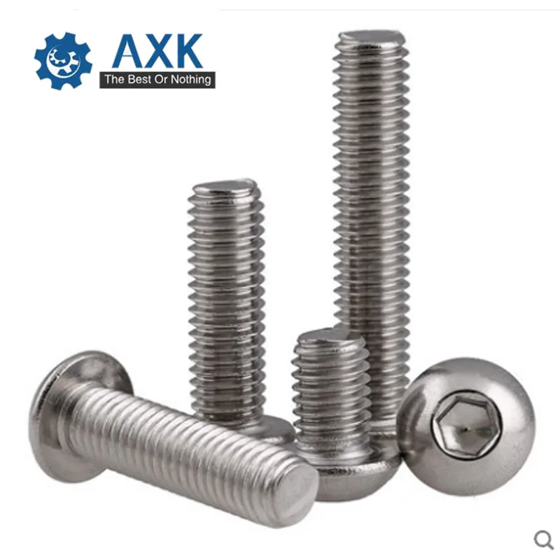 Винты с шестигранной головкой AXK M6 M8 M10 винты круглой из нержавеющей стали 304