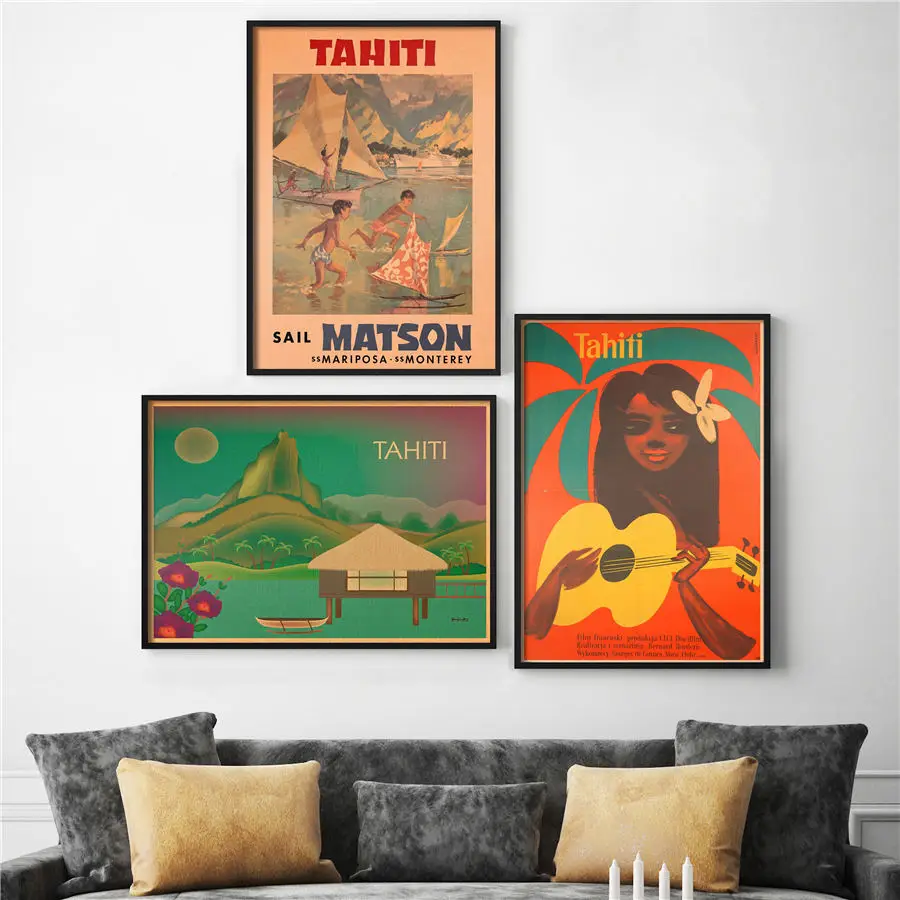 Город путешествия плакат Расположение знака ручная роспись крафт бумага