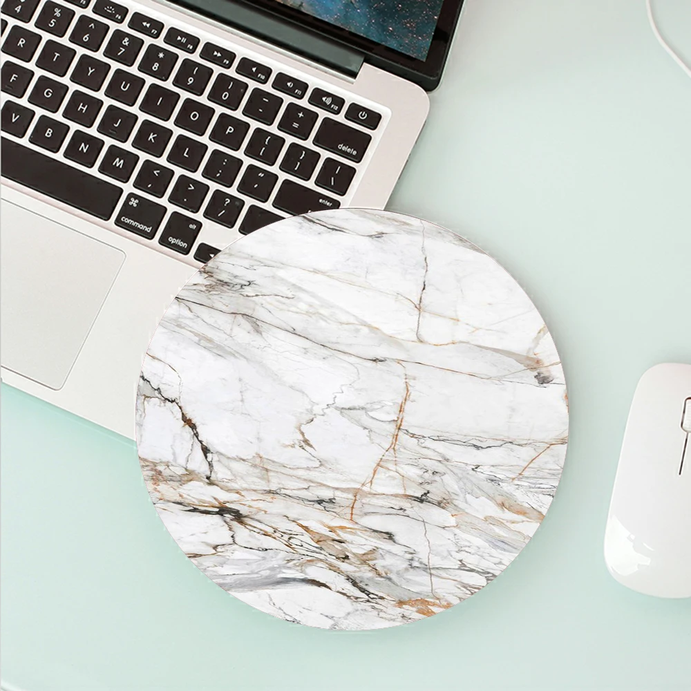 

MRGLZY Top Quality Marble Texture Unique Desktop Round Gaming Mouse Pad Best-selling Wholesale 220X220MM Gaming Accessories