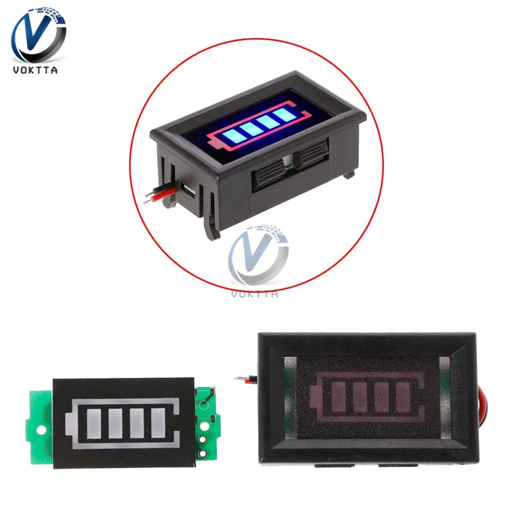 Индикатор емкости литиевой батареи BMS 1S/2S/3S/12 6/4S/6S/7S 5S с защитным чехлом