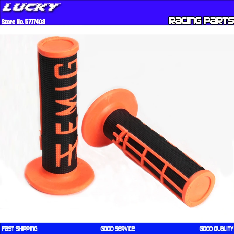 Motorcycle Hand Grips Handle MX Grip EMIG FOR To KLX CRF Dirt Pit Bike Rubber Handlebar Twist For GEL GP | Автомобили и мотоциклы