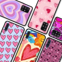 love heart phone case for samsung galaxy a51 a21s a12 a71 a31 a52 a32 5g 4g a02s a72 a41 a11 a51 a42 a7 a9 back bag